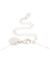 Waterproof Stainless Steel Textured Linked Circles Pendant Necklace - link has visual effect only