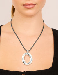 Waterproof Stainless Steel Organic Pendant Cord Necklace - link has visual effect only