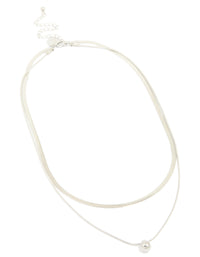 Waterproof Stainless Steel Chain & Pebble Layered Necklace - link has visual effect only