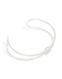 Silver Twisted Wrist Cuff - link has visual effect only