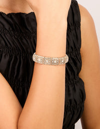 Antique Gold Diamante Boho Stretch Bracelet - link has visual effect only