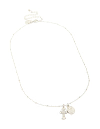 Waterproof Stainless Steel Mary & Cross Necklace - link has visual effect only