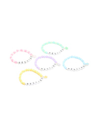 Kids Multicoloured Beaded 'Besties' Stretch Bracelets 5-Pack - link has visual effect only