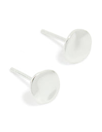Sterling Silver Hammered Round Stud Earrings - link has visual effect only