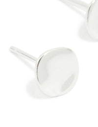 Sterling Silver Hammered Round Stud Earrings - link has visual effect only
