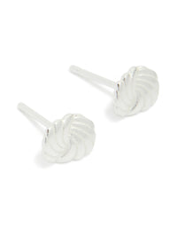 Sterling Silver Textured Twist Stud Earrings - link has visual effect only