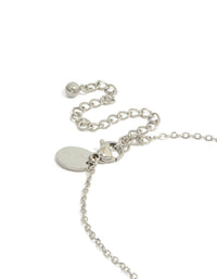 Displaying heart locket pendant necklaces crafted from waterproof stainless steel in silver, available as a 2-pack clasp detail view - link has visual effect only