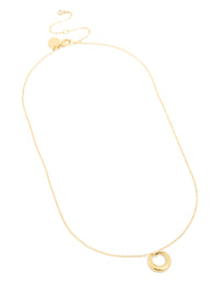 Waterproof Gold Plated Stainless Steel Disc Pendant Necklace - link has visual effect only