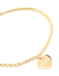 Waterproof Gold Plated Stainless Steel Love Engravable Bracelet - link has visual effect only