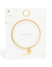 Waterproof Gold Plated Stainless Steel Stretch Flower Bracelet - link has visual effect only