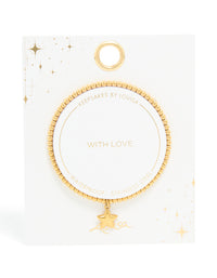 Waterproof Gold Plated Stainless Steel Star Stretch Bracelet - link has visual effect only