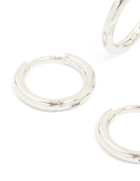 Mens Waterproof Stainless Steel Mixed Size Huggie Earrings 2 Pack - link has visual effect only