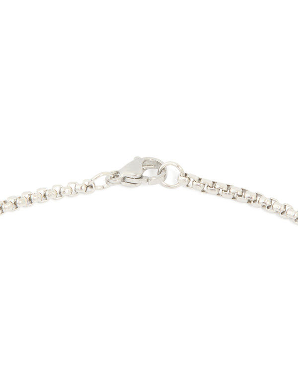 Mens Waterproof Stainless Steel Smooth Cross Pendant Necklace