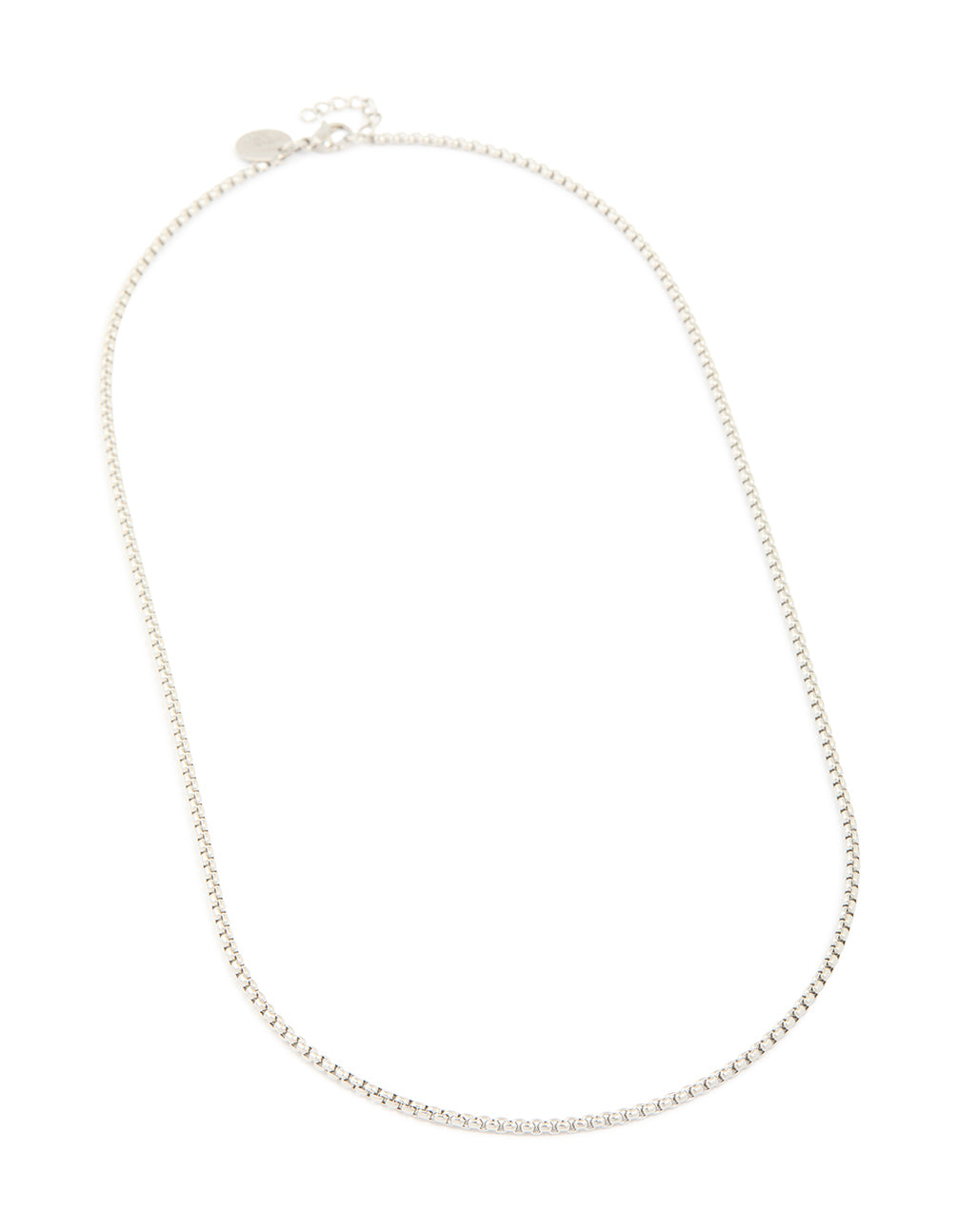 Mens Waterproof Stainless Steel Mini Box Chain Necklace