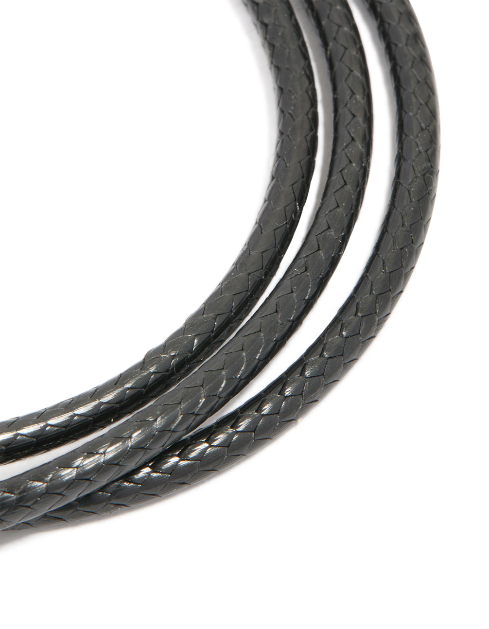 Mens Waterproof Stainless Steel Cord Wrap Bracelet