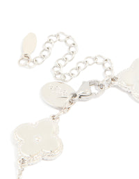 Mens Waterproof Stainless Steel Classic Clover Chain Bracelet - link has visual effect only