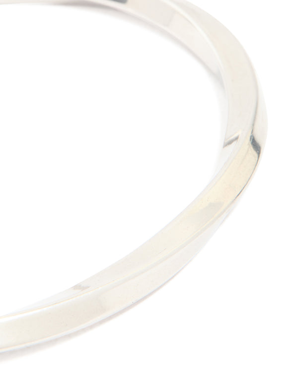 Mens Waterproof Stainless Steel Square Twist Wrist Cuff