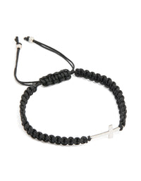 Mens Waterproof Stainless Steel Cross Toggle Bracelet - link has visual effect only