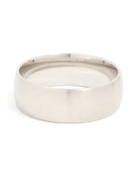 Mens Waterproof Stainless Steel Brushed Wide Band Ring - link has visual effect only