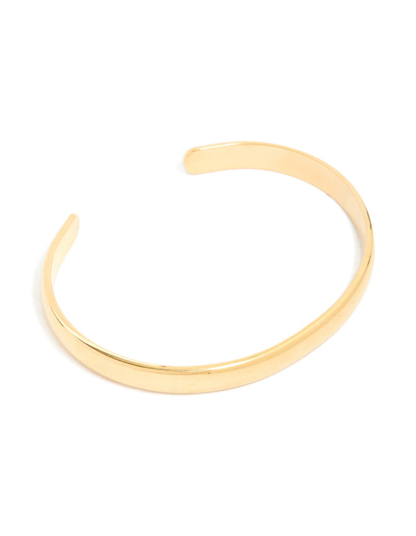 Waterproof Rose Gold Plated Stainless Steel Round Wrist Cuff