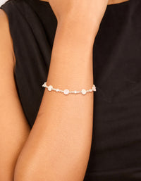 Rose Gold Plated Cubic Zirconia Circle Bracelet - link has visual effect only