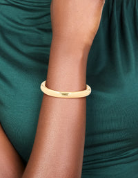 Gold Plated Chubby Wrist Cuff - link has visual effect only