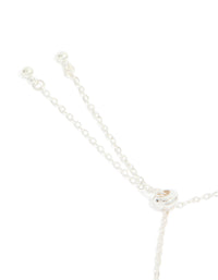 Silver Plated Cubic Zirconia Mixed Oval Toggle Bracelet - link has visual effect only