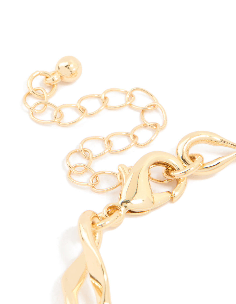 Gold Plated Brass Large Figure 8 Chain Bracelet