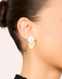 Mixed Metal Plated Chubby Ball Hoop Earrings - link has visual effect only