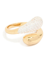 Mixed Metal Plated Cubic Zirconia Pavé Wrap Ring - link has visual effect only