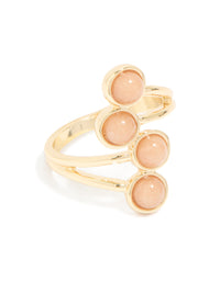 Gold Plated Stacked Pebbles Ring - link has visual effect only