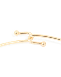 Gold Marbled Pink Stone Pendant Torque Necklace - link has visual effect only