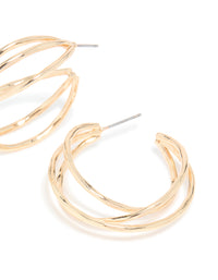Gold Dainty Wrap Hoop Earrings - link has visual effect only
