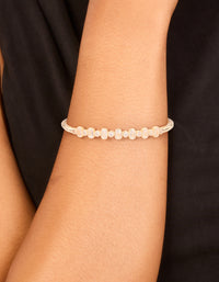 Gold Cubic Zirconia Multi Circles Bangle - link has visual effect only