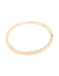 Gold Cubic Zirconia Multi Circles Bangle - link has visual effect only
