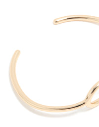 Gold Cubic Zirconia Open Wrist Cuff - link has visual effect only
