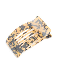 Tortoiseshell Rectangle Hair Claw Clip - link has visual effect only
