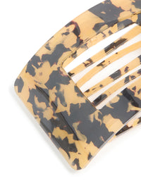 Tortoiseshell Rectangle Hair Claw Clip - link has visual effect only