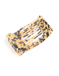 Tortoiseshell Rectangle Hair Claw Clip - link has visual effect only
