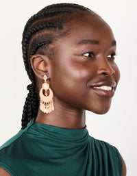 Gold Statement Dangle Drop Earrings - link has visual effect only