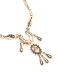 Antique Gold Boho Short Necklace - link has visual effect only