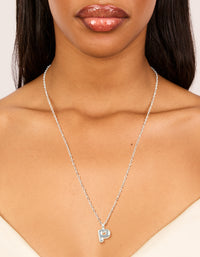 Waterproof Stainless Steel Mini Bubble Letter P Necklace - link has visual effect only