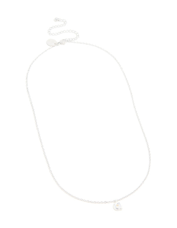 Waterproof Stainless Steel Mini Bubble Letter Q Necklace
