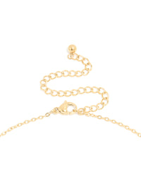 Waterproof Gold Plated Stainless Steel Mini Bubble Letter H Necklace - link has visual effect only