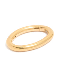 Gold Plated Surgical Steel Oval Clicker Belly Ring - link has visual effect only