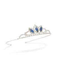 Silver Blue Diamante Tiara Headband - link has visual effect only