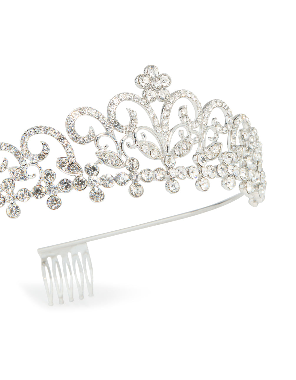 Silver Diamante Princess Tiara Headband