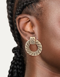 Antique Gold Doorknocker Earrings - link has visual effect only