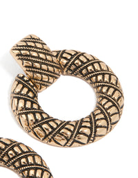 Antique Gold Doorknocker Earrings - link has visual effect only
