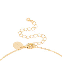 Gold Plated Brass Cubic Zirconia Letter A Tag Necklace - link has visual effect only